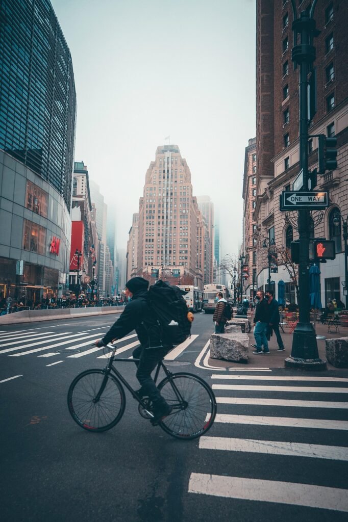cyclist, junction, city, streets, intersection, buildings, architecture, skyscrapers, new york, nyc, ny, travel, people, manhattan, city life, bike, bicycle, riding, bicycle riding, street photography, new york, new york, new york, new york, new york, bike, bicycle, bicycle, street photography, street photography
